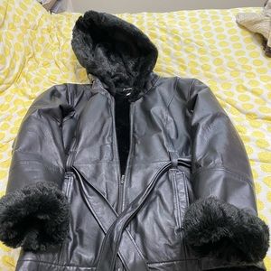 Wilson leather winter coat XL